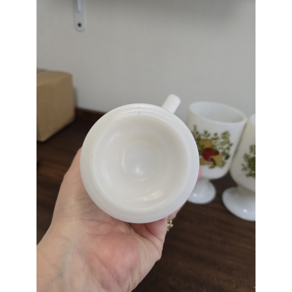 Vintage Footed Milk Glass "Spice Of Life" Coffee/hot Chocolate Mug. - Picture 4 of 12